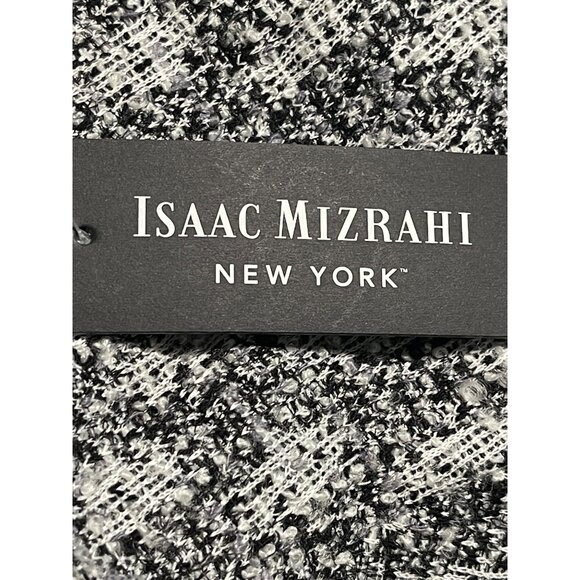 Isaac Mizrahi New York Tweed Short Sleeve Dress Black/White Size Small - Picture 8 of 9